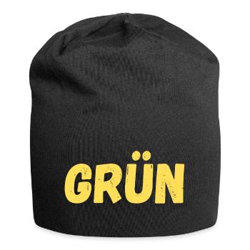 Grün - Jersey-Beanie - Schwarz - Vorne