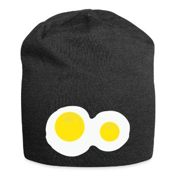Œufs au plat - Bonnet en jersey - charbon - Devant