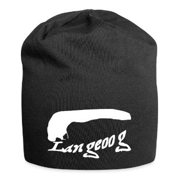 Langeoog Tattoo - Jersey-Beanie - Schwarz - Vorne