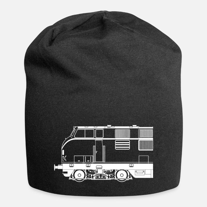 BR 221 linie halb weiß - Jersey-Beanie - Schwarz