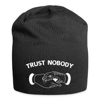 trust nobody - Jersey Beanie - black - Front