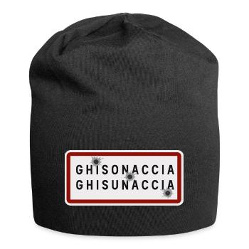 Panneau d’entrée de la ville de Ghisonaccia - Bonnet en jersey - noir - Devant