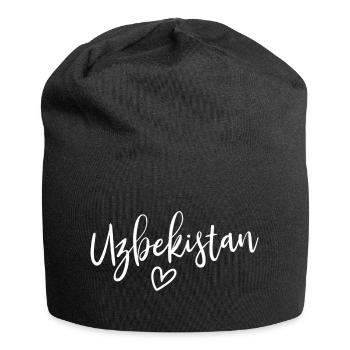 Cœur des femmes d’Ouzbékistan Amour Ouzbékistan - Bonnet en jersey - noir - Devant