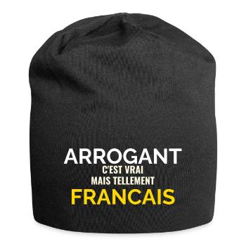 Tellement Français Humour Patriote - Bonnet en jersey - noir - Devant