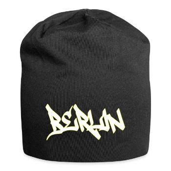 Berlin - Jersey-Beanie - Schwarz - Vorne