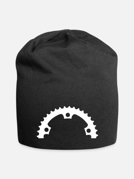 Kettenblatt frei weiss.png - Jersey-Beanie - Schwarz