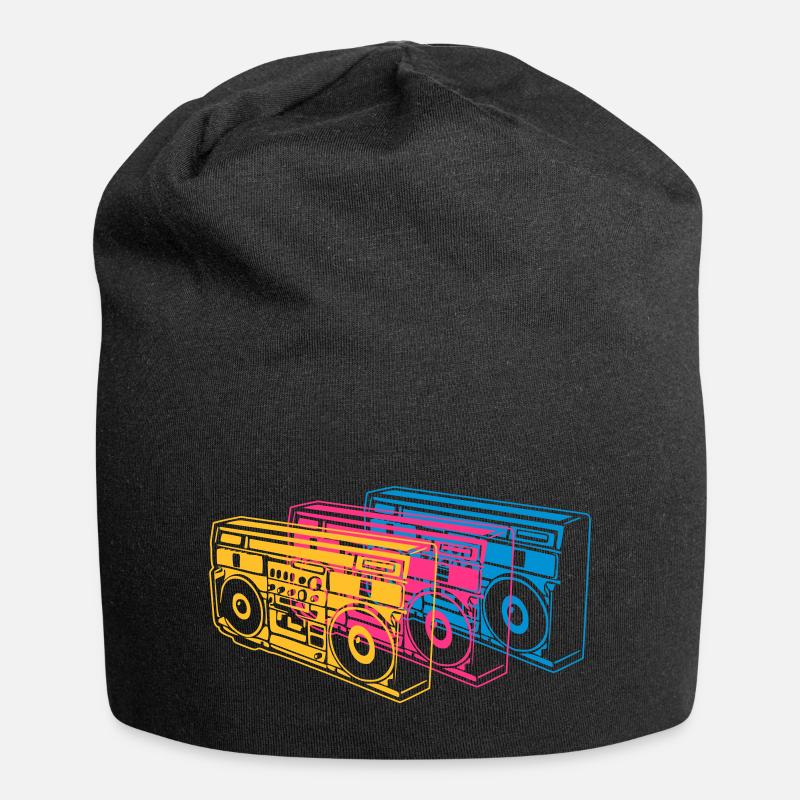 Radio - Jersey-Beanie - Schwarz