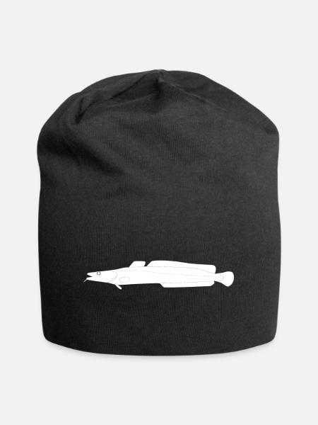 Leng_vollformat_weiss - Jersey-Beanie - Schwarz