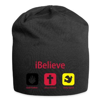 iBelieve - Jesus Shirt (UK) - Jersey-Beanie - Schwarz - Vorne