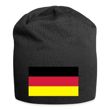 deutschlandflagge - Jersey-Beanie - Schwarz - Vorne