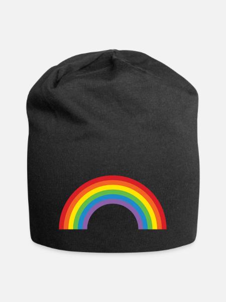 Rainbow - Jersey Beanie - black