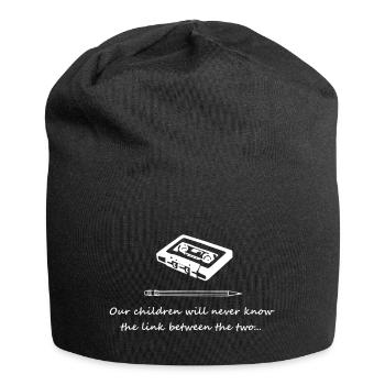 Lien bande blanche - Bonnet en jersey - noir - Devant