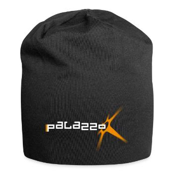 Palazzo Logo Klassik white - Jersey-Beanie - Schwarz - Vorne