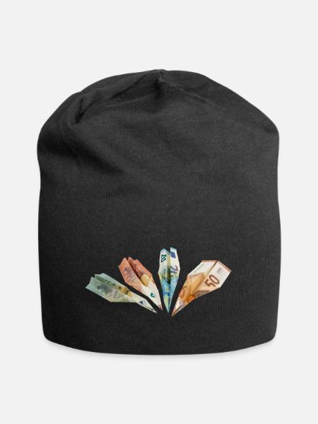 Geldscheine - Jersey-Beanie - Schwarz