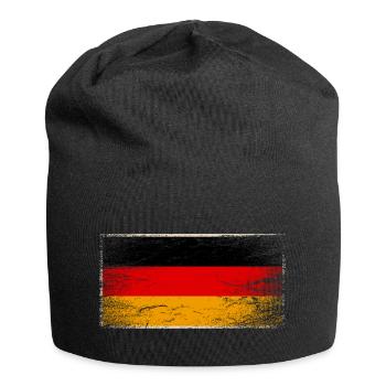 Allemagne drapeau Allemagne drapeau délavé - Bonnet en jersey - noir - Devant