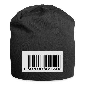 123456789106 EAN Code - Jersey-Beanie - Schwarz - Vorne