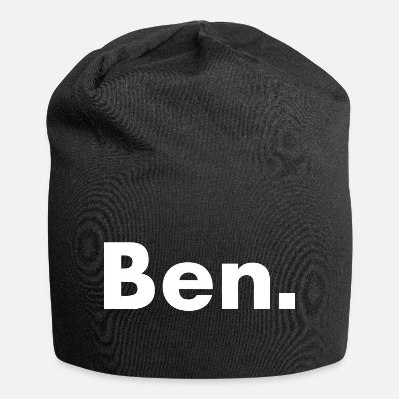 Ben - Name - Scripture - Benedict - Benjamin - Jersey Beanie - black