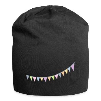 Pennant chain scandinavian decoration nursery - Jersey Beanie - black - Front
