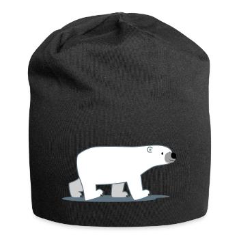 Trickfilm Eisbär zu Fuß von Cheerful Madness!! - Jersey-Beanie - Schwarz - Vorne