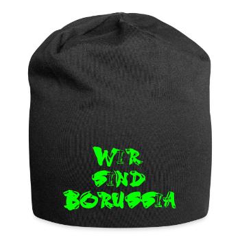 Wir sind BMG in grün - Jersey-Beanie - Schwarz - Vorne