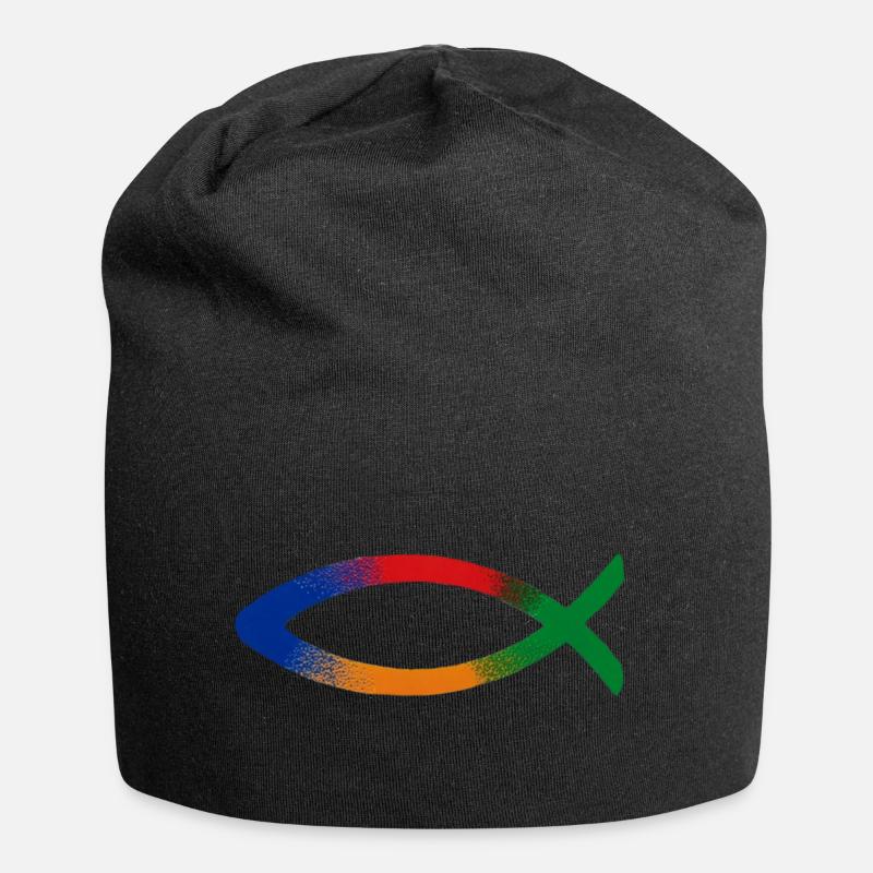 poisson - Bonnet en jersey - noir