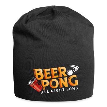 Funny Bear Pong Party Game Enthusiast Novelty - Jersey Beanie - black - Front