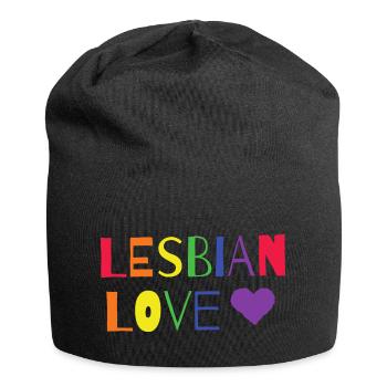Pride Lesbian Love - Lesbian, Love, Rainbow - Jersey Beanie - black - Front