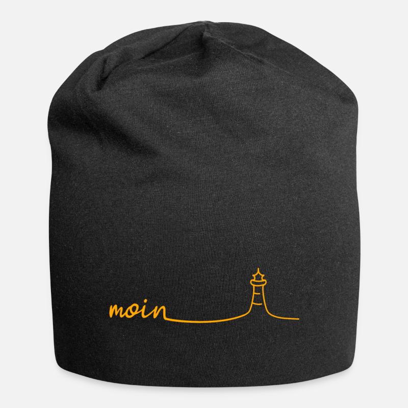 Moin Leuchtturm - Jersey-Beanie - Schwarz