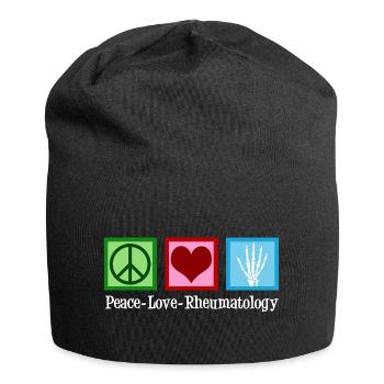 Rhumatologie Amour Paix - Bonnet en jersey - noir - Devant