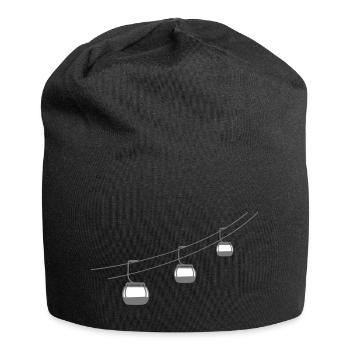 téléphérique télécabine vacances d'hiver vacances sport ski fah - Bonnet en jersey - noir - Devant