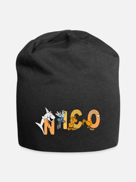 Nico - Jersey-Beanie - Schwarz