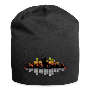 Menschen - DJ Konzert Festival - Jersey-Beanie - Schwarz - Vorne