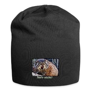 Manul, nerv nicht! - Jersey-Beanie - Schwarz - Vorne