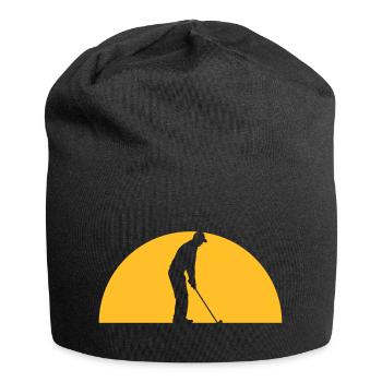 Abends Golf spielen - Jersey-Beanie - Schwarz - Vorne