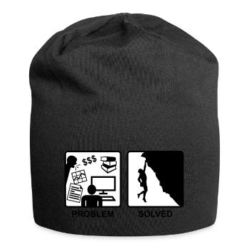 Climbing solves problems - Jersey Beanie - black - Front