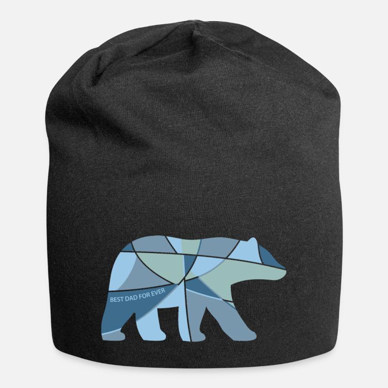 Bester Papa Bär - Jersey-Beanie - Schwarz