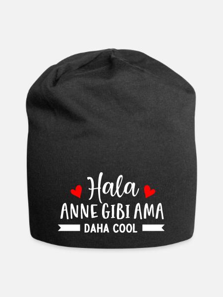 Hala Anne Gibi Ama Daha Cool Türkische Tante Love - Jersey-Beanie - Schwarz