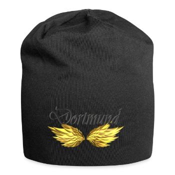 Dortmund - Jersey-Beanie - Schwarz - Vorne