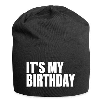 ITS MY BIRTHDAY - Jersey Beanie - black - Front