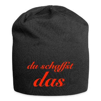 du schaffst das - Jersey-Beanie - Schwarz - Vorne