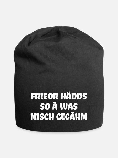 Früher hätte es sowas nicht gegeben - Jersey-Beanie - Schwarz