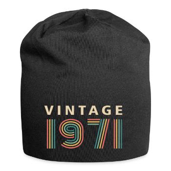 JAHRGANG 1971 - Jersey-Beanie - Schwarz - Vorne