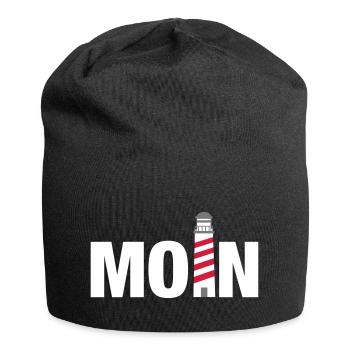 moin Leuchtturm Norddeutschland Ostfriesland - Jersey-Beanie - Schwarz - Vorne