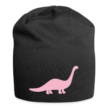 Dino long cou dinosaure rose amical - Bonnet en jersey - noir - Devant