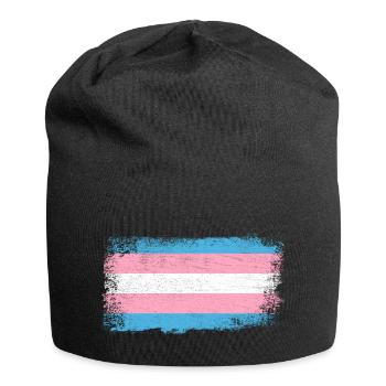 Transgender Flag - Jersey Beanie - black - Front