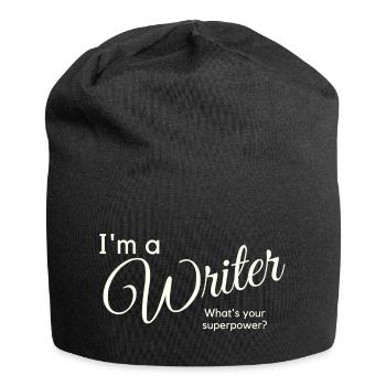 I m a writer - Jersey-Beanie - Schwarz - Vorne
