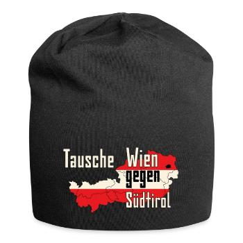 Tausche Wien gegen Südtirol - Jersey-Beanie - Schwarz - Vorne