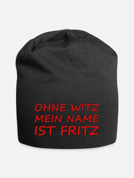 Fritz ohne Witz - Jersey-Beanie - Schwarz