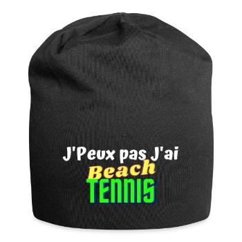 Jpeux pas jai beach tennis - Bonnet en jersey - noir - Devant