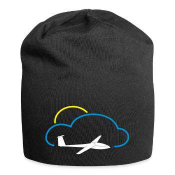 Segelflugzeug Wolke Sonne gleiten Geschenk Pilot - Jersey-Beanie - Schwarz - Vorne